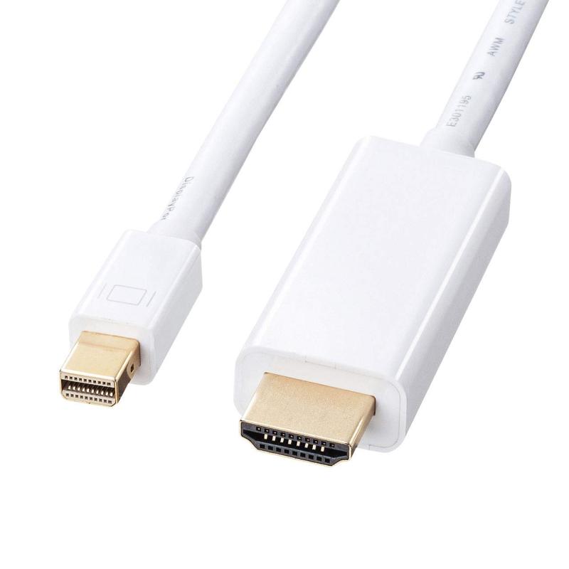 サンワサプライ ミニDisplayPort-HDMI変換ケーブル
