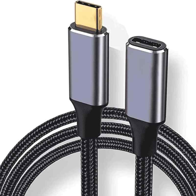 USB Type C 延長ケーブル USB 3.1 Gen2(10Gbps) 100W PD急速充電 usb-c タイプc 延長コード 4K/60HZビデオ伝送 超高耐久ナイロン編み MacBook、Pad、Surface、Switch、Xperia、G
