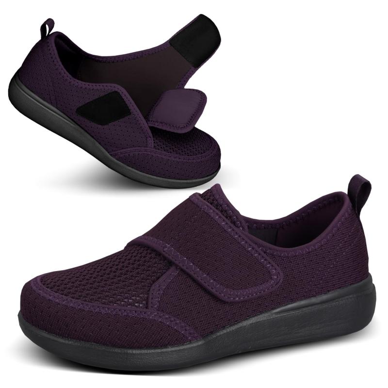 [JFbaha] 介護シューズ レディース 入院シューズ 介護 靴 リハビリシューズ 女性用 介護用靴 スリッポン 介護 上履き 4E 幅広甲高スニーカー マジックテープ 老人靴 滑り止め 転倒予防 通気性