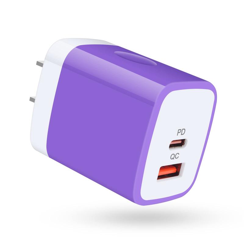 Viviber 急速充電器 iPhone acアダプター Type-C タイプc 充電器 USB-C電源アダプタ (USB-A&amp;USB-C 2ポート/20W PD3.0/PSE認証) USB 充電器 c コンセント 急速充電アダプター ac充電器 iPhone 15/14