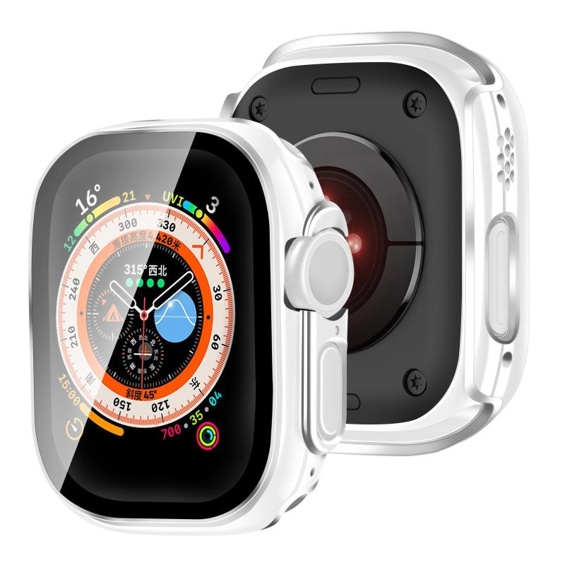 乐天商城 - FAZHAN 対応 Apple Watch ケース 49mm Ultra 3/2/1 保護 アップルウォッチ カバー ガラスフィルム 一体型 メッキ加工 Apple Watch カバー アップルウォッチ ケース 耐衝撃 全面保護 装着簡単 高耐久 高透過