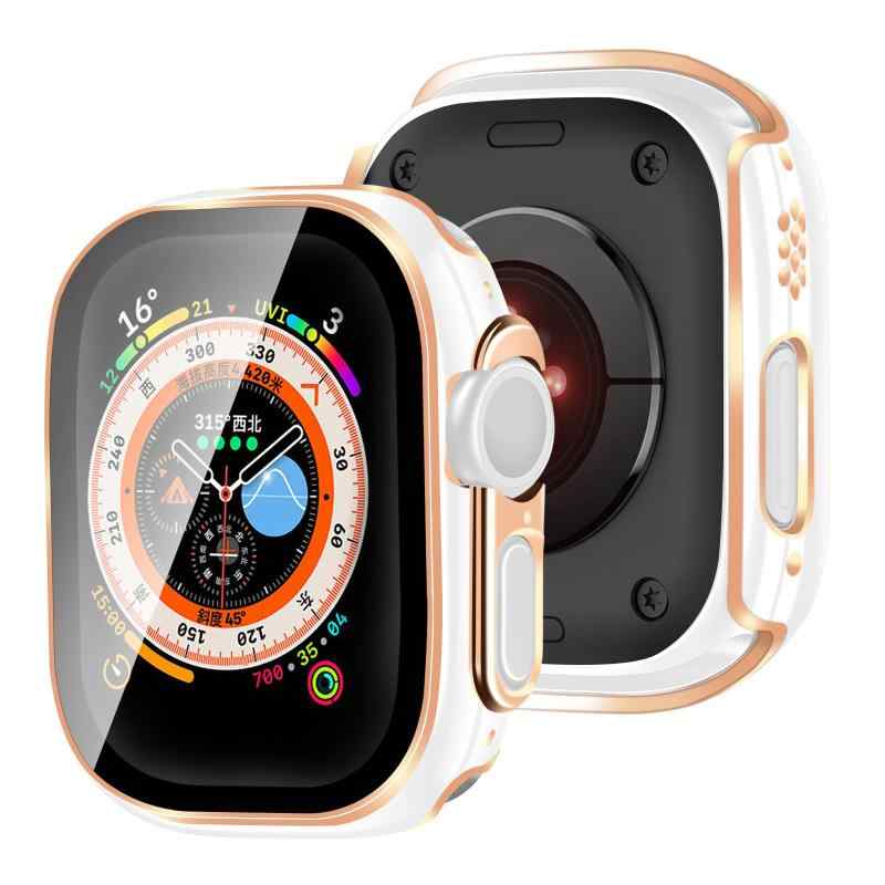 Rakuten - FAZHAN 対応 Apple Watch ケース 49mm Ultra 3/2/1 保護 アップルウォッチ カバー ガラスフィルム 一体型 メッキ加工 Apple Watch カバー アップルウォッチ ケース 耐衝撃 全面保護 装着簡単 高耐久 高透過