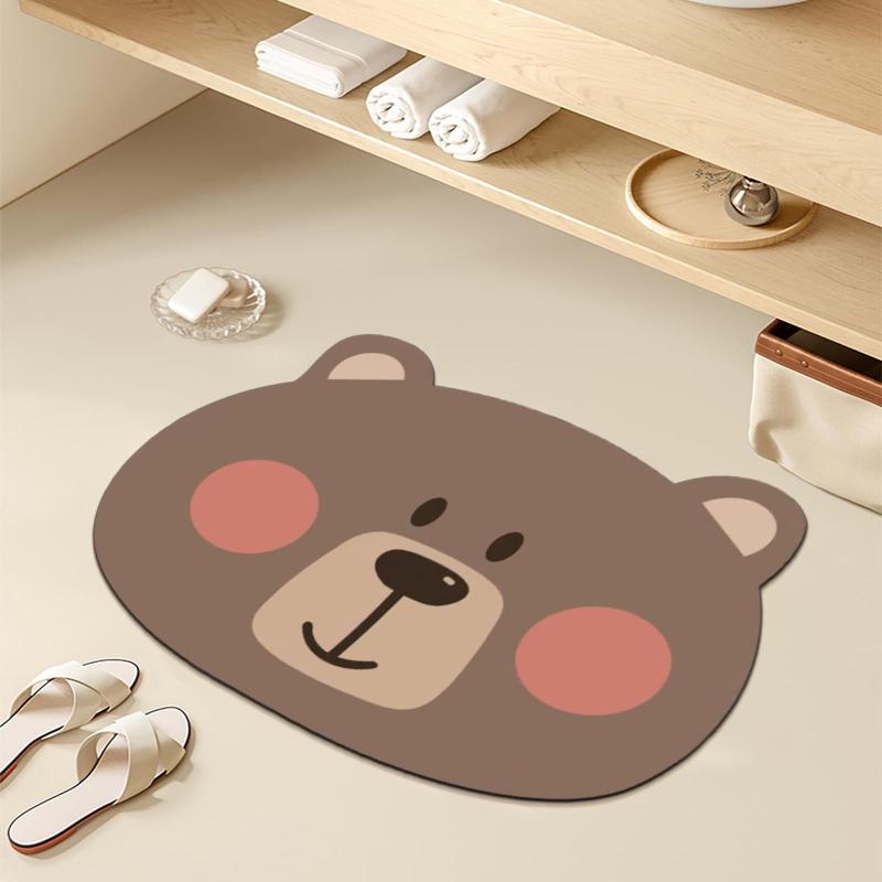 AIMECO バスマット お風呂マット 速乾吸水 浴室マット 足拭き おしゃれ 洗える ソフト 滑り止め 洗面所..