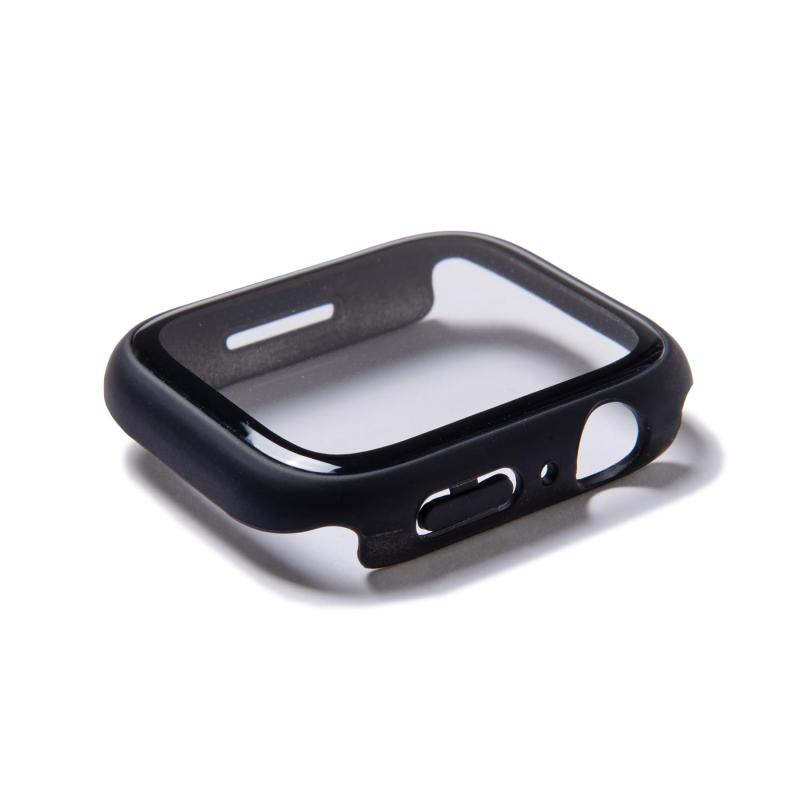 Rakuten - Apple Watch case アップルウォッチ ケース カバー 45mm 対応 ハイブリッドガラスケース ポリカーボネート＋強化ガラス＋シリコン製 軽量デザイン ブラック awc45-pf01