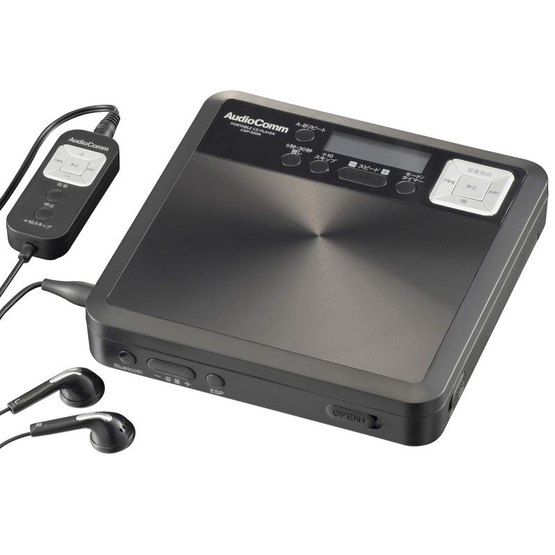 乐天商城 - オーム電機AudioComm ポータブルCDプレーヤー 語学学習用