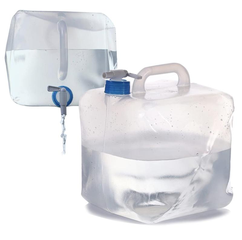 Rakuten - Happiest ウォータータンク コック付き ポリタンク 折り畳み コンパクト 水袋 タンク貯水 給水 非常用 備蓄用 給水袋 緊急用 防災用 災害 アウトドア