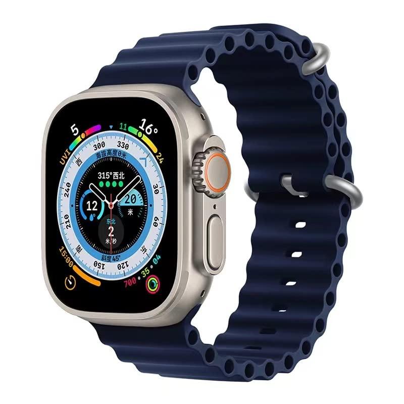 乐天商城 - コンパチブル オーシャンバンド for apple watch バンド アップルウォッチ ループバンド スポーツバンド 49mm/45mm/44mm/46mm/42mm 41mm/40mm/38mm軽量 耐食性 強靭 エラストマー アジャスタブルループ
