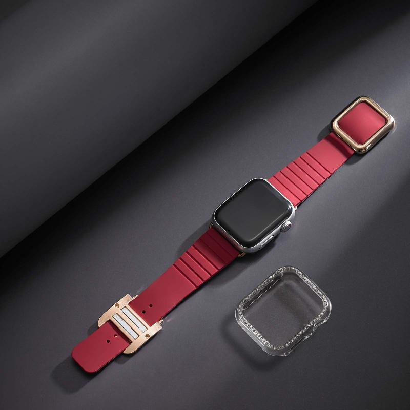 Handodo for Apple Watch �Х�� 8/7/6/5/4/3/2/1 SE 1/2/3 Ultra ���åץ륦���å� �Х�� �򴹥٥�� ���ꥫ���� �ӥ��ͥ� ����� �Хå��� iwatch �Х�� (40mm, �磻���å�)