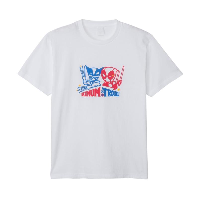 乐天商城 - [スモール・プラネット] マーベル 『デッドプール&ウルヴァリン』 半袖Tシャツ SD ホワイト