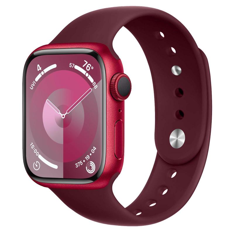 コンパチブルAppleウォッチバンド用38mm40mm41mm 42mm 44mm 45mm ソフトシリコンストラップ コンパチブルiWatchシリーズの場合765 4 SE 3 2 1ブレスレット女性男性リストバンド(2)