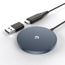 ciel-soraで買える「RoRoSkin ワイヤレス充電器 マグネット MagSafe充電器 マグセーフ充電器 7.5W/10W/15W iPhone 16/15/14/13/12シリーズ ワイヤレスイヤホン充電器 強力磁気 Type-C USB-A 変換アダプタ付属 アイフォ」の画像です。価格は1,198円になります。