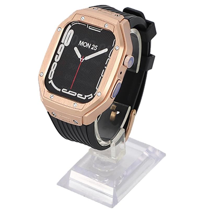 アップルウォッチ Apple Watch series 9/8/7/6/SE 44/45共通 互換 保護ケース バンド 一体型 耐衝撃 防水(3)