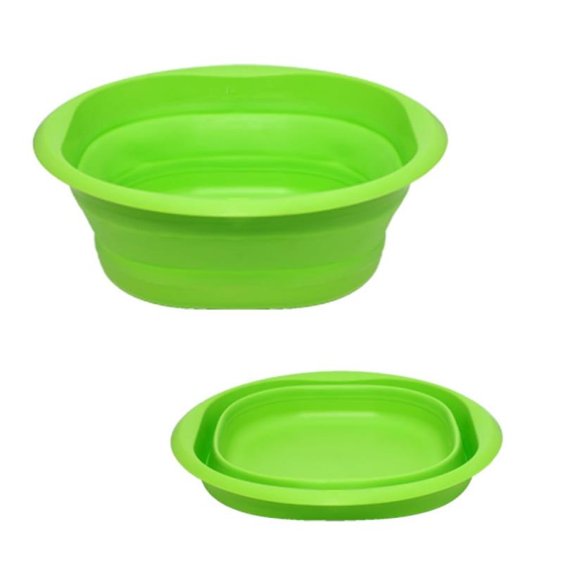 Rakuten - 暮らしの彩り 折り畳める シンク用 洗い桶 5L 約32×32×高11cm コンパクト シリコン製