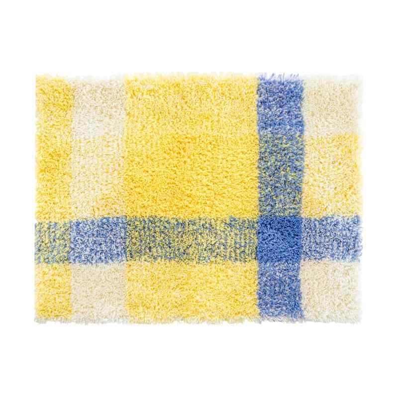 オカ(OKA) 乾度良好リアン バスマット 約45cm×60cm ブルー (吸水 速乾 足ふきマット 北欧 抗菌 防臭)