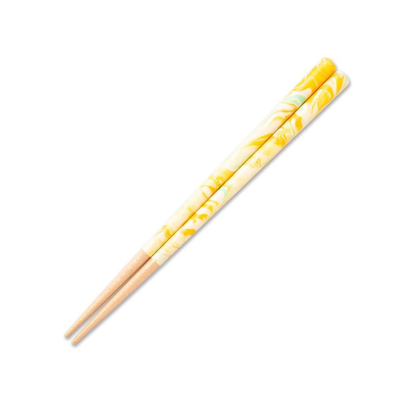 Rakuten - 箸 子供 食洗機対応 天然木 18cm 男女兼用 7才～9才 FUSION cream レモン 黄色 日本製 G-64646
