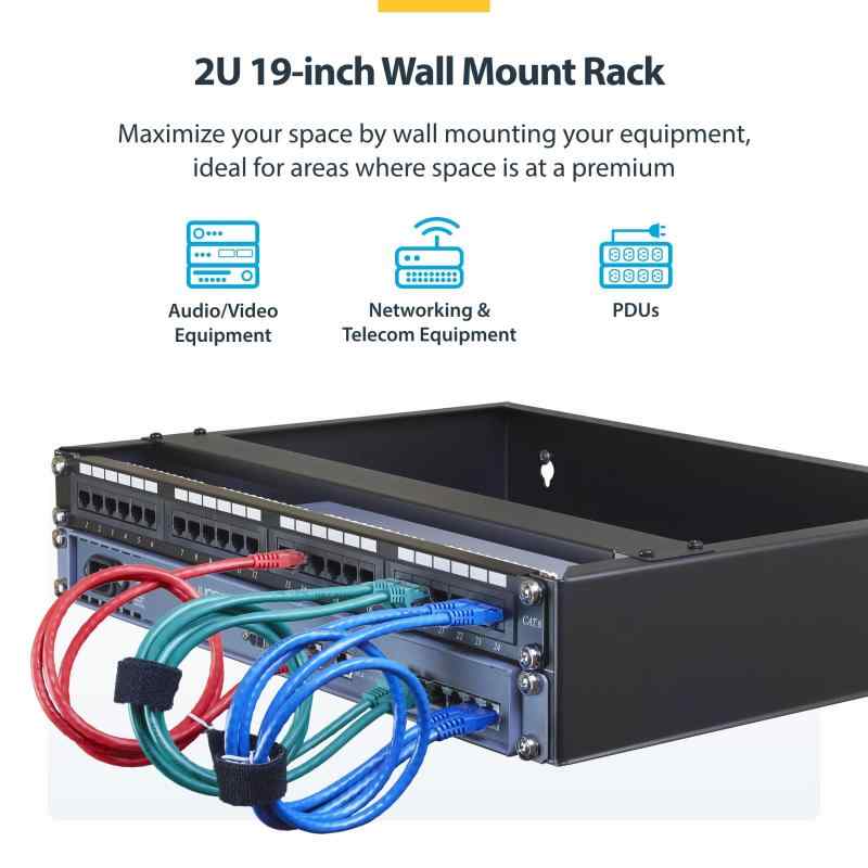 StarTech.com 4U ウォールマウントネットワークラック