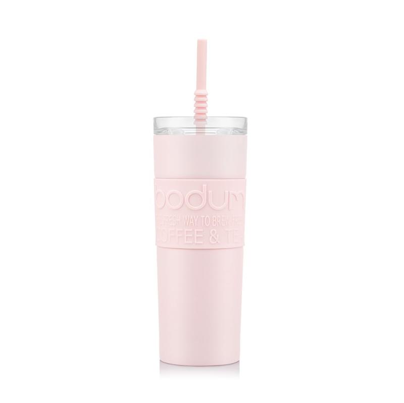 BODUM ボダム タンブラー 水筒 TRAVEL MUG SET シリコンストロー付きタンブラーセット 450ml ステンレス製 保温保冷性 二重構造 食洗器可 アウトドア 【正規品】