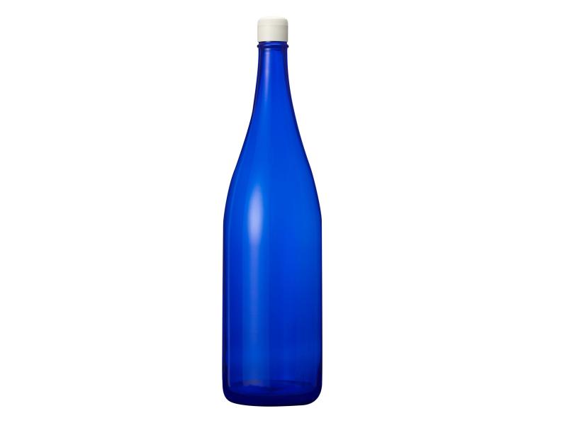 乐天商城 - ブルーボトル ガラス製 一升瓶 1800ml ブルーソーラーウォーター ムーンウォーター