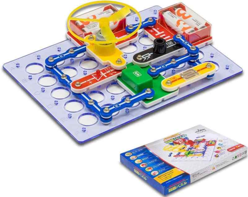 RiZKiZ 回路パズル 電子回路 イラスト付 日本語ガイド 電子キット 電気 はんだ付け不要 おもちゃ 入門 ブロック