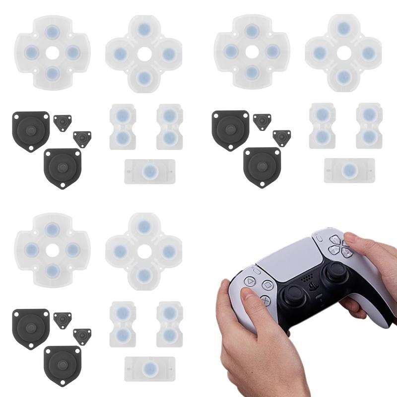 Rakuten - PS4コントローラー交換用ボタン 十字キー ラバー パッド ラバー パッド ボタン PS4 コントローラー用 3個セット