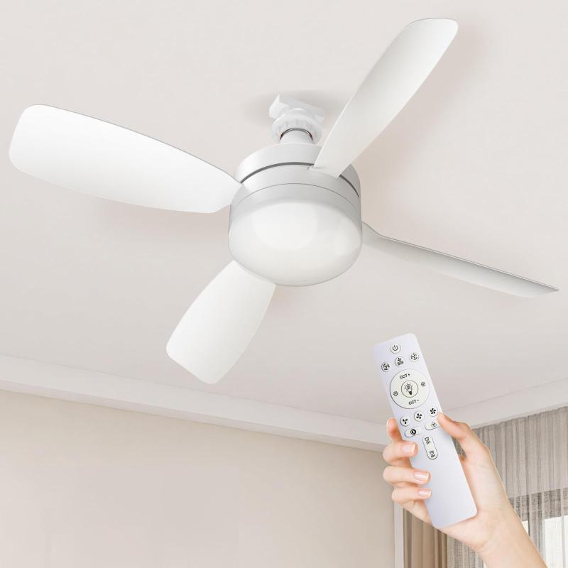 Rakuten - TANKAO シーリングファンライト LED 扇風機 28W 3000lm E26【壁スイッチ/リモコンメモリ機能】常夜灯 天井ライト 照明器具 省エネ 正逆回転切り替え 無階段調光調色 3階段風量調整 DCモーター タイ