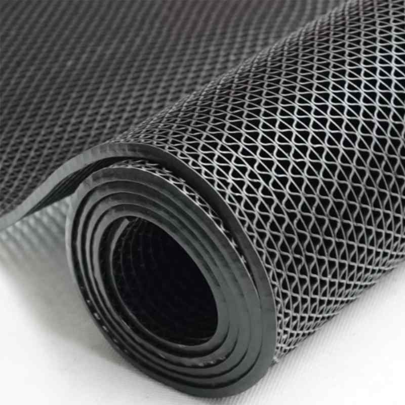 MATSURIA 滑り止め 屋外 黒 高規格5.5mm厚 強化型 耐久性アップ PVC ゴムマット 玄関 洗い場 浴室 屋内 転倒防止 業務用 介護施設 歩行 通路 風呂 駐車場 ベランダ