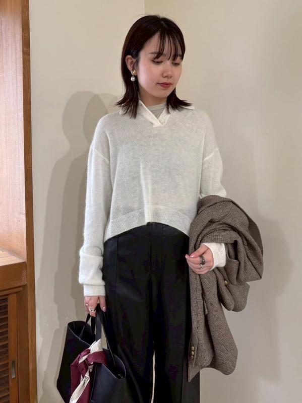 [ミラオーウェン] モヘア混シアーポロニットプルオーバー 09WNT254176 レディース WHT 0 ciel-sora-10121175 ciel-sora サンプル画像2