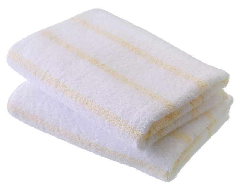 Terry Labo 透かしボーダー柄 バスタオル 同色2枚セット 日本製 泉州タオル （約60×120cm） 吸水 速乾 バスタオル