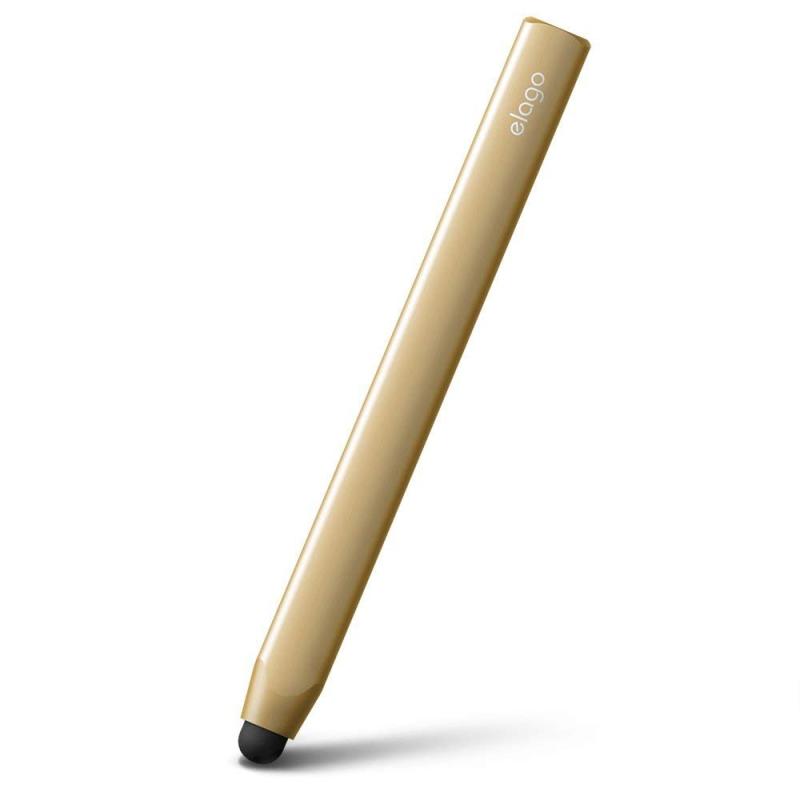 elago STYLUS GRIP アルミボディ タッチペン スタイラスペン 静電容量式 スマートフォン ・ タブレット 用 替え芯付 ブラック 【】 証明書 付