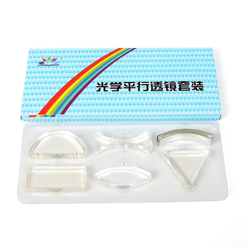 Rakuten - WINGONEER物理光学平行レンズセットメニスカスレンズ三角プリズムアクリルレンズ光学レンズ6点セット