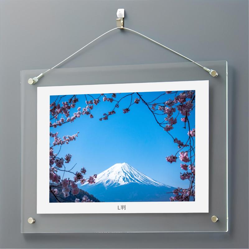 Rakuten - クリアアクリルフォトフレーム 透明な写真立て 壁掛け・置き型 展示写真・絵画・証明書に最適