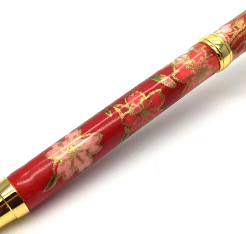 美濃和紙ボールペン しだれ桜 赤色
