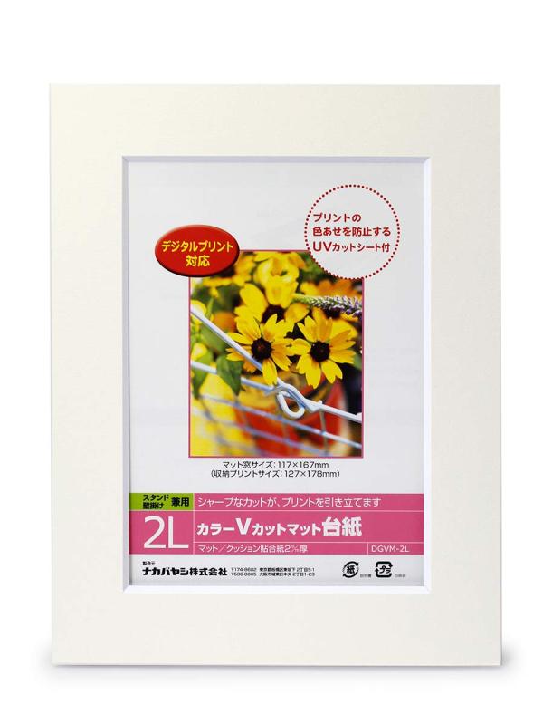 Rakuten - NAKABAYASHI DGVM-2L-W カラーVカットマット台紙2Lサイズ
