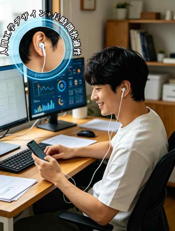 イヤホン 有線イヤホン マイク付き HIFI 3.5mmジャック 音量調整 重低音 ノイズキャンセリング 通話可能 ハイレゾ クリア通話 ステレオイヤフォン ヘッドホン ciel-sora-10148456 ciel-sora サンプル画像3
