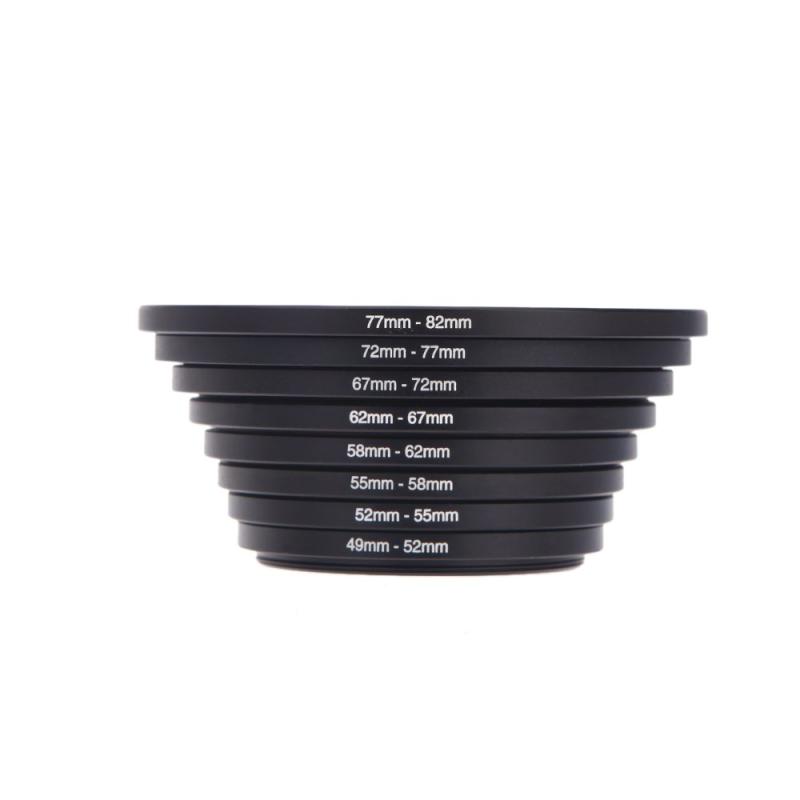 Snsowed 8 個入をステップ アップ リング アダプター 49-52mm 52-55mm 55-58mm 58-...