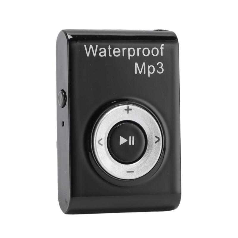 IPX8防水MP3プレーヤー、バッククリップ付きの音楽プレーヤー、8GBメモリに組み込まれ、水中MP3サーフィン用、水泳ウォータースポーツ、ランニング用のヘッドフォン付きMP3 (黒) 画像2