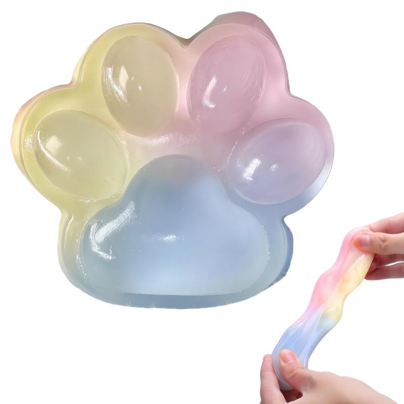 スクイーズ 肉球 猫の爪 ストレス解消 グッズ ぷにぷに 癒し 握る おもちゃ 柔らかい 洗える 伸縮性 高弾力 低反発 不安 軽減 兼用 デスク 飾り 誕生日 プレゼント 2色 渐変色 ciel-sora-10187842 ciel-sora パッケージ画像