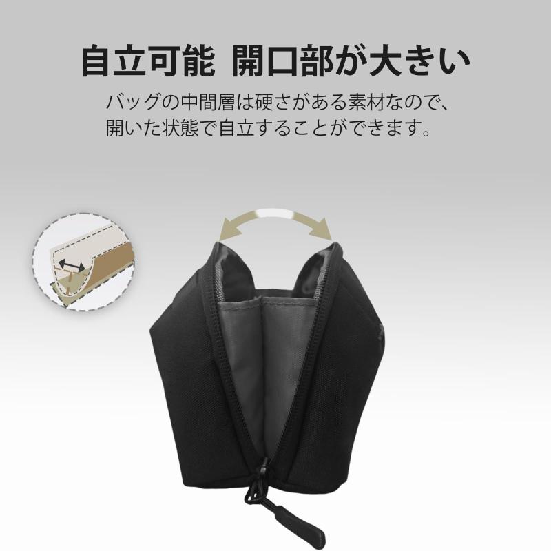 Yullmu ガジェットポーチ コンパクトポーチ トラベルガジェットポーチ 小型 薄型 大容量 自立 防水 収納バッグ 小物入れポーチ 出張 旅行用 ciel-sora-10190583 ciel-sora サンプル画像3