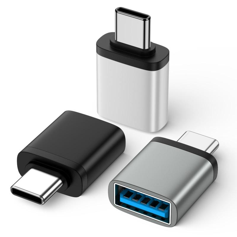 USB C USB A変換アダプタ (Type Cオス - USB 3.0メス) usb タイプc変換コネクター ChrisPow OTG機能 双方向3A急速充電 5Gpbs高速データ転送 Aメス→Cオス usb type-c 変換アダプタ usb c to a アダプタ 小型 iPhone