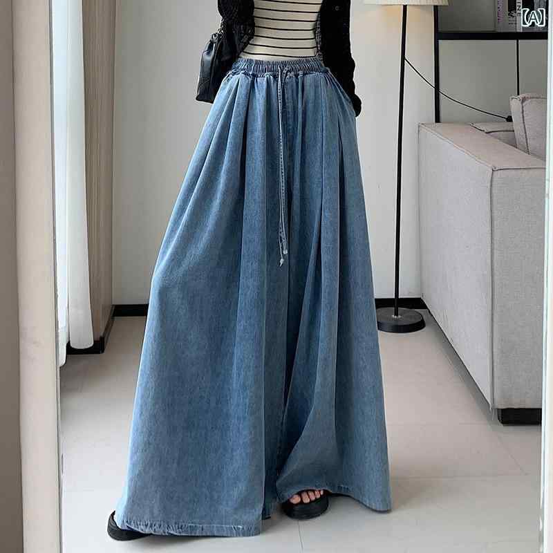 【送料無料】デニムパンツ レディース ジーパン ジーンズ ロングパンツ パンツ ワイドパンツ ゆるシルエット 体型カバー ゆったり 脚長効果 秋服 秋 カジュアル ciel-sora-10245433 ciel-sora サンプル画像2