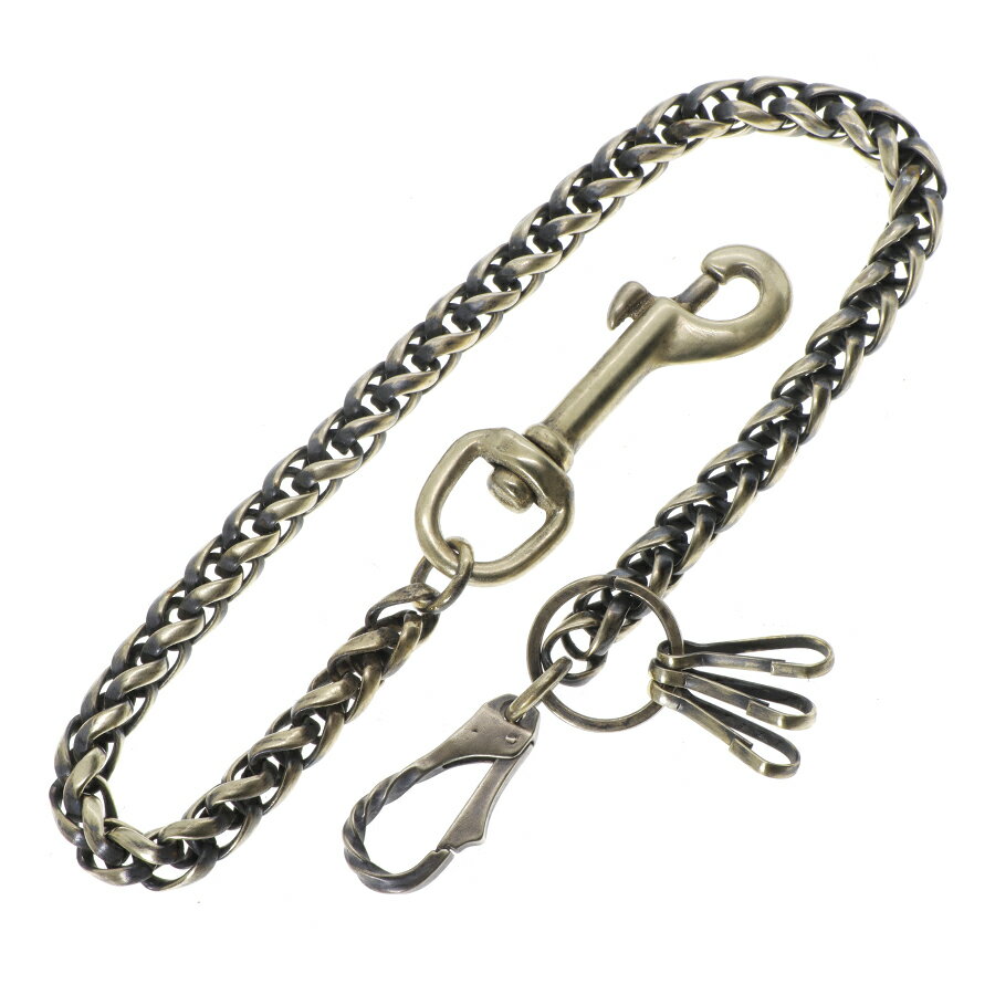 真鍮ブラスウォレットチェーン編み込...