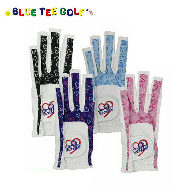 ブルーティーゴルフ レディース ゴルフグローブ ネイルカット 指先カット グローブ 両手組 BTG-GL003 左右 各1枚ずつ BLUE TEE GOLF