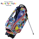 ブルーティーゴルフ BLUE TEE GOLF ワッペン柄 スタンド式 キャディバッグ 9.0型 BTG-CB025 スタンドタイプ【BLUE TEE GOLF】【CB025】