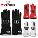 MU SPORTS MUスポーツ レディース キラキラモチーフ フリース 両手グローブ 703J6808 【ゴルフグローブ】【両手用グローブ】【防寒】
