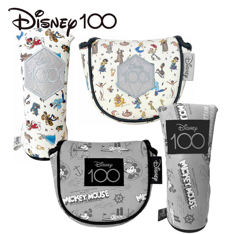 Disney ディズニー 100周年 ピン型パター用 マレット型パター用 ヘッドカバー パターカバー【D100】【ウォルト・ディズニー】【100周年】【数量限定】【ピン】【マレット】【Ly】
