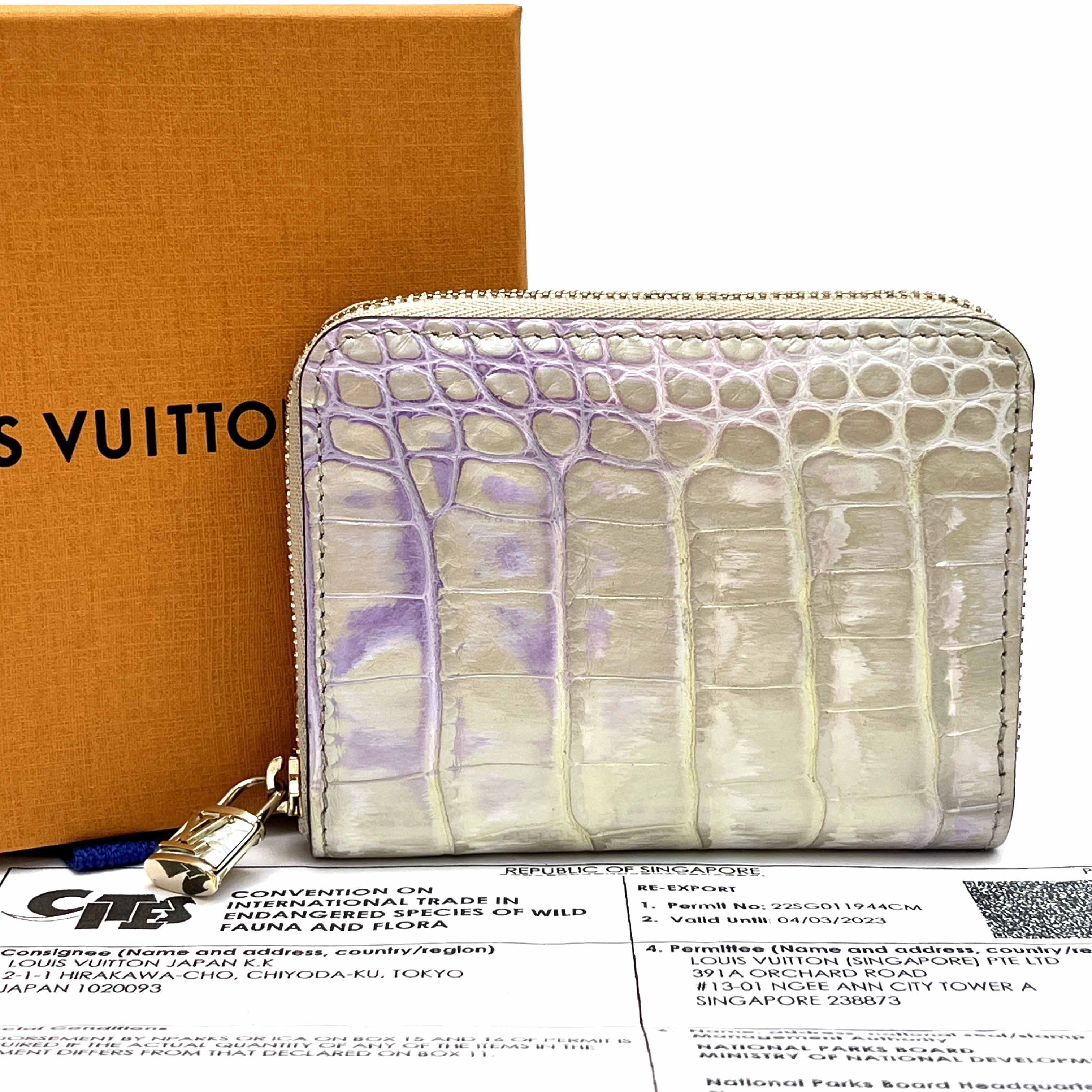 LOUIS VUITTON ルイヴィトン クロコ ジッピーコインパース 財布 アリゲーター コインケース●レディース レインボー ICタグ【中古】のサムネイル