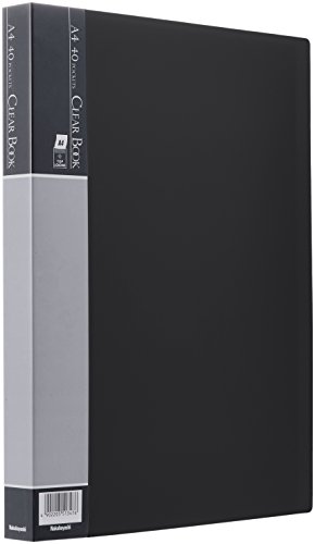 ナカバヤシ クリアブック クリアファイルE A4 40ポケット ブラック CBE-1033D