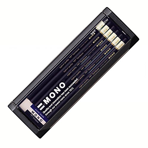 樂天商城 - トンボ鉛筆 高級鉛筆 5B MONO (超微粒子芯のハイスタンダード鉛筆) MONO消しゴム付き 製図・デッサン 1ダース MONO-5B
