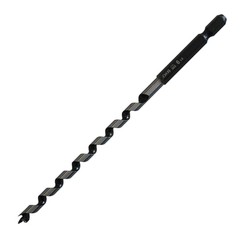 ミドル-/6.0mm/6mm・Size:6.0mmStyle:ミドル・パッケージ個数:1・仕様:6.35mm六角軸・全長×ネジ丈:160×100mm・軸:普通鋼・刃:普通鋼商品紹介 手軽さを求めたインパクトドライバ対応のドリル 【用途】 一般木材6mm穴あけ用ドリル 【特徴】 ・先ネジとケガキ刃を従来ドリルよりも小さくすることで、インパクトドライバ使用時の切削抵抗を抑えてバッテリーが長持ちする ・先ネジの回転力を利用してスムーズな穴あけが可能 ・インパクトドライバ対応の6.35mm六角軸 ・インパクトドライバ・電気ドリルで使用すること 【注意事項】 高速回転(2500回転/分以上)の電動工具は使用しないでください。 より ●インパクトドライバーでのご使用に ●切削抵抗を抑えてバッテリーが長持ちする