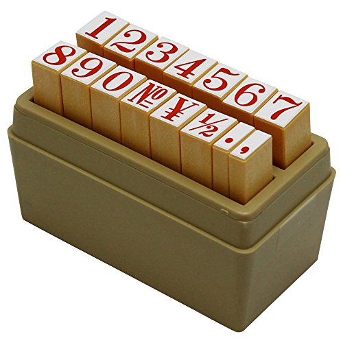 Rakuten - シャチハタ スタンプ 柄付ゴム印 数字セット 初号 印面12×8ミリ TEN-06